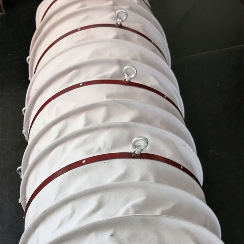 简要描述吊环式帆布伸缩风管的制作工艺